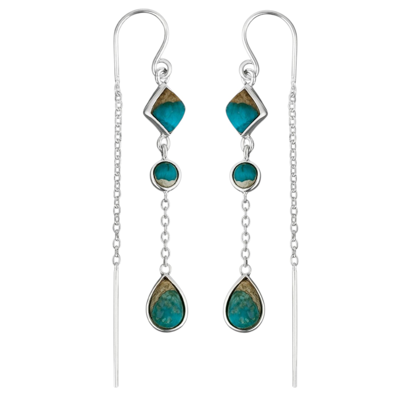 Turquoise silver earrings