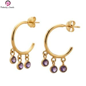 Sterling silver amethyst earrings