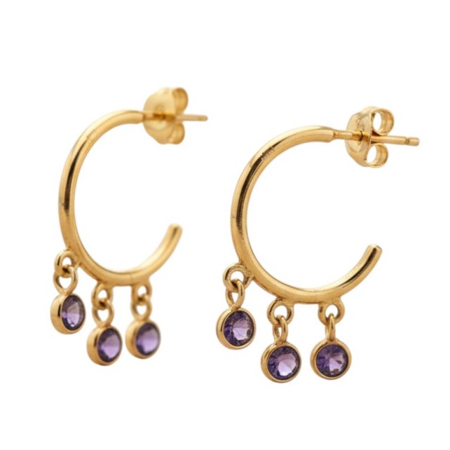 Sterling silver amethyst earrings