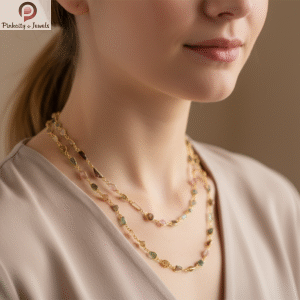 Multi-color tourmaline necklace