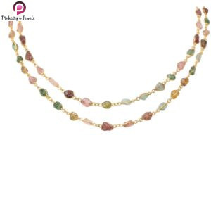 Multi-color tourmaline necklace